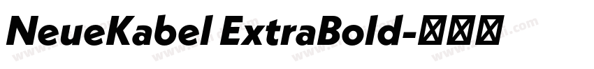 NeueKabel ExtraBold字体转换